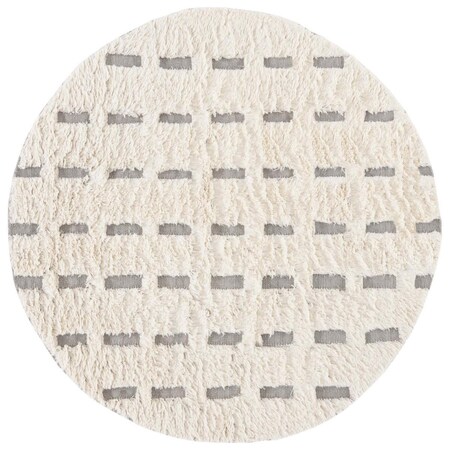 Safavieh 6 x 6 ft. Casablanca Hand Woven Round Area Rug; Grey & Ivory CSB705F-6R
